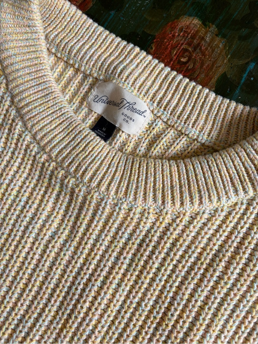 Pale Yellow Ribbed Knit Sweater - Picture 4 of 4